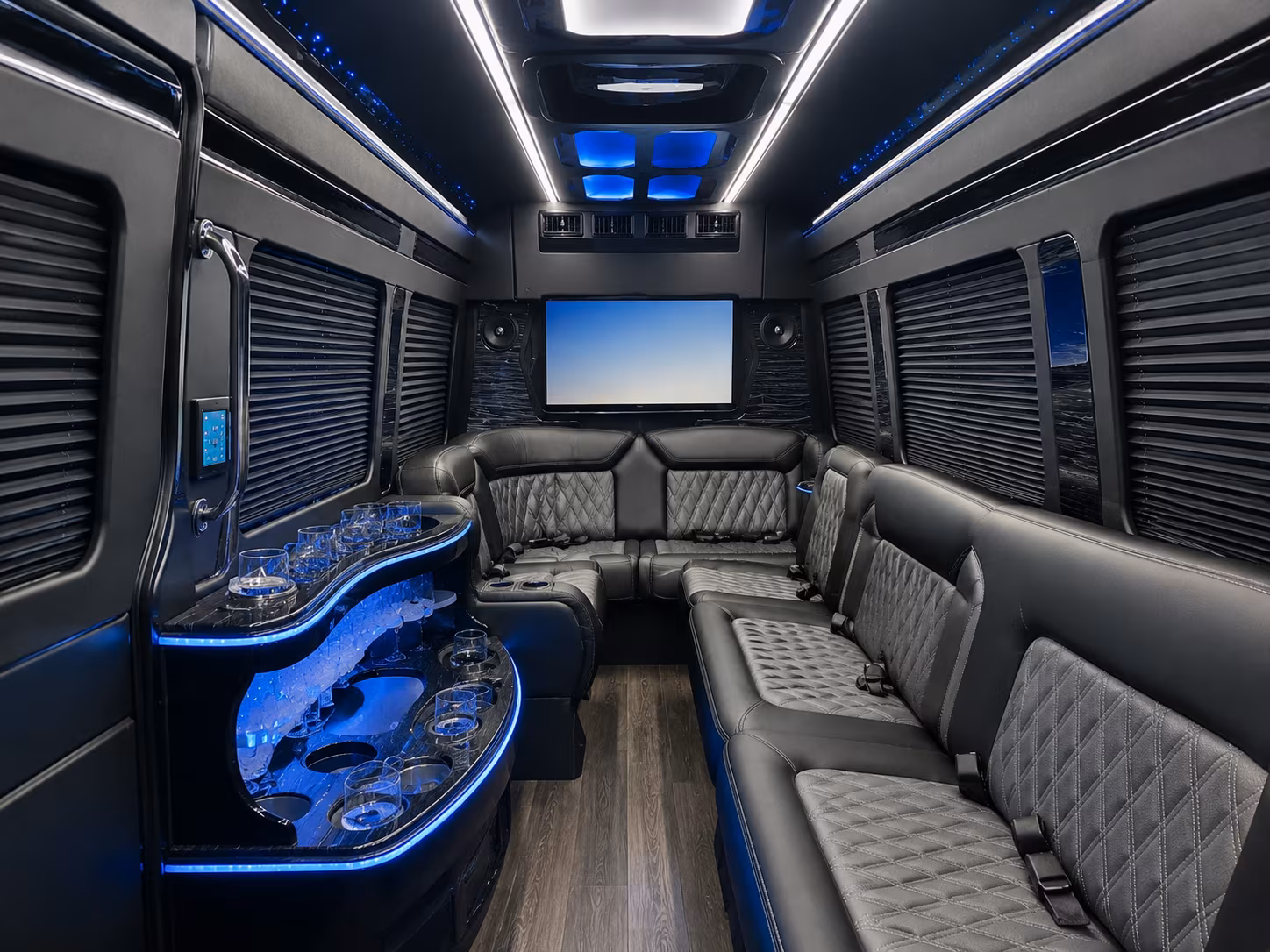 Detroit Airport Shuttle & Transportation party bus exterior