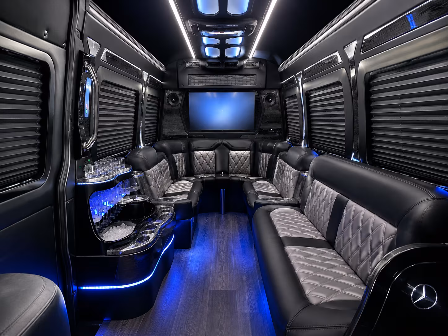 Detroit Corporate Transportation party bus exterior