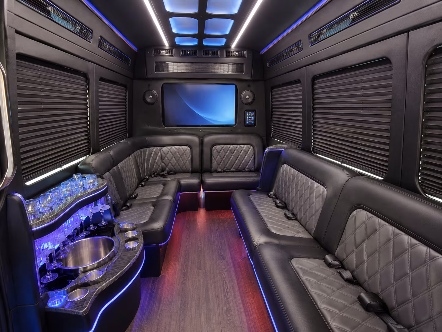 Detroit School Event Transportation party bus exterior