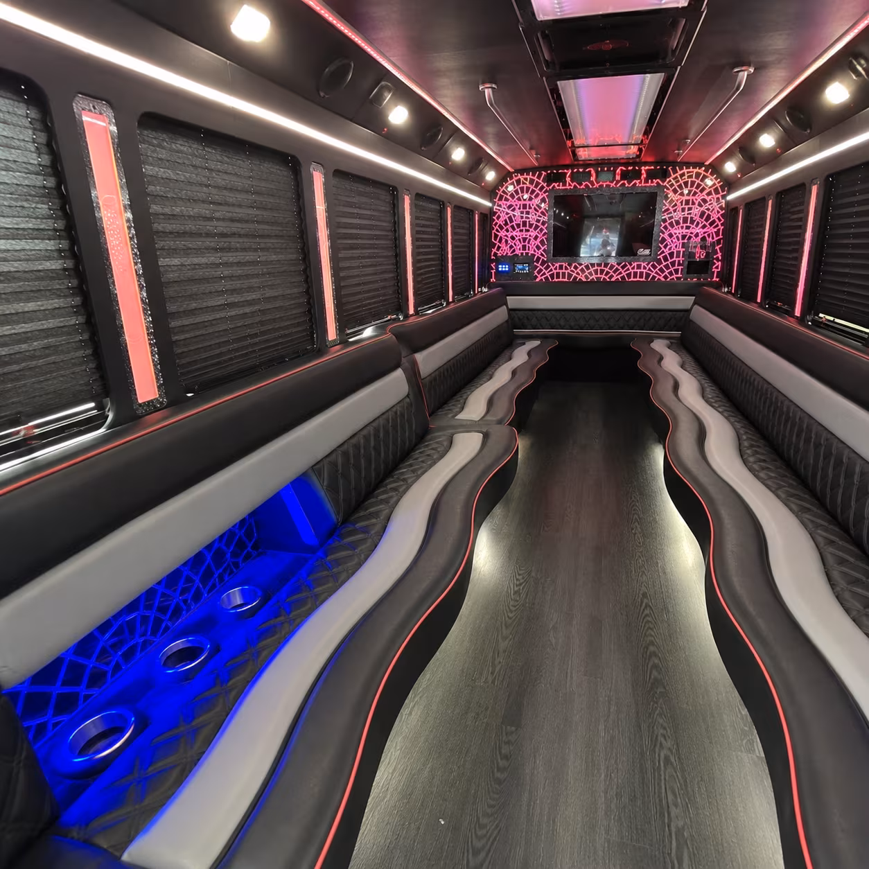 Detroit Sporting Event Transportation party bus exterior