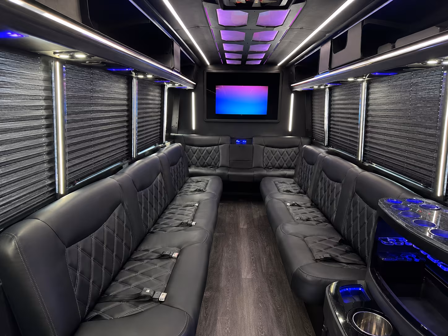 Detroit Sporting Event Transportation party bus exterior