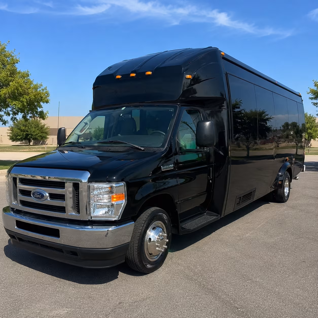 Detroit Sporting Event Transportation party bus exterior