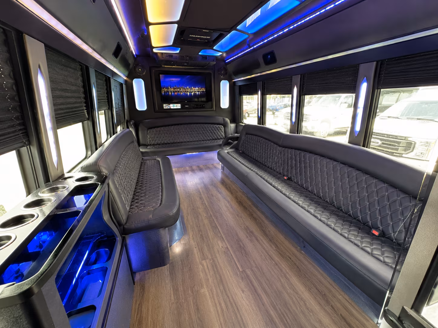 Detroit Wedding Transportation party bus exterior