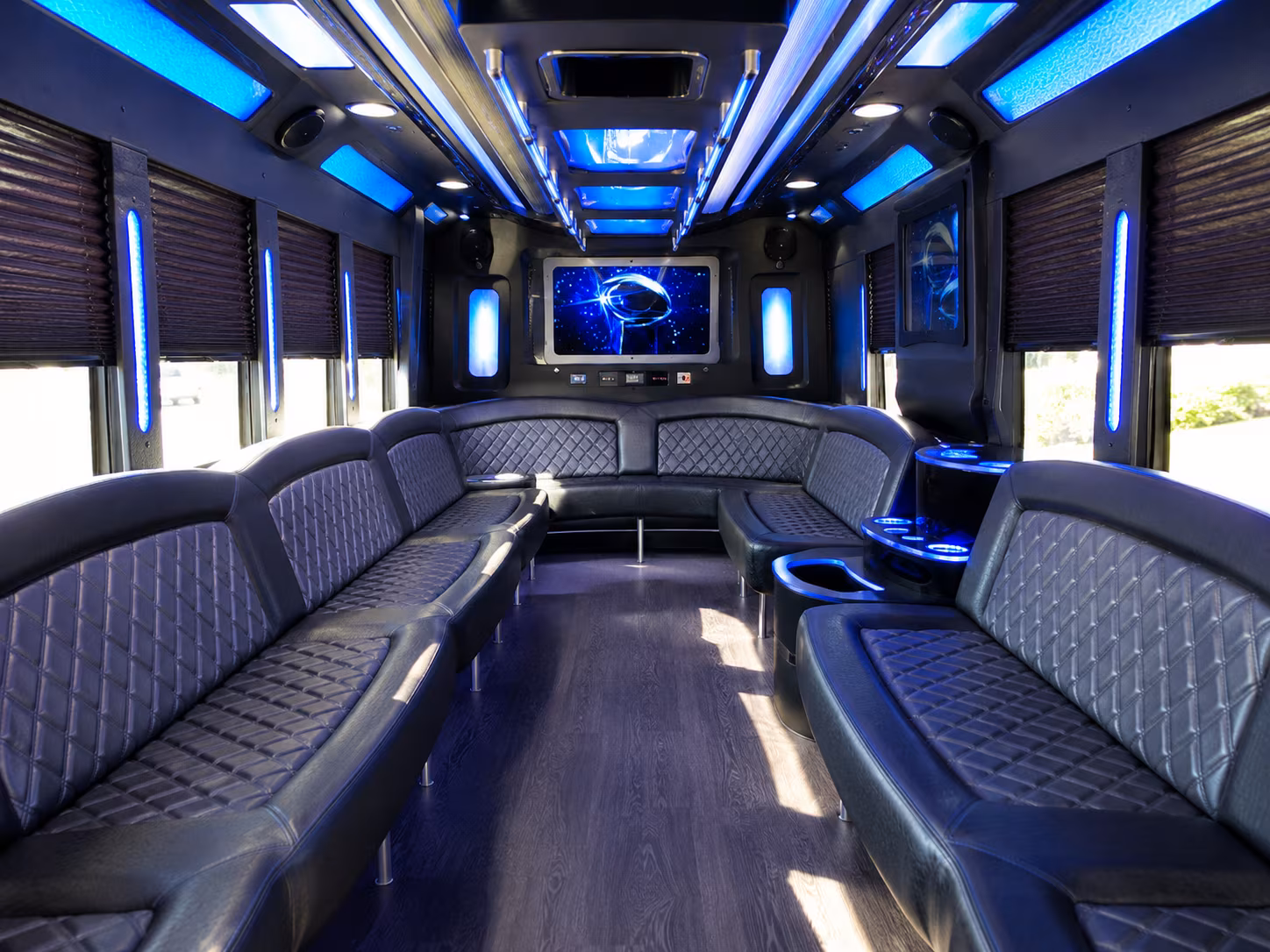 Detroit Wedding Transportation party bus exterior