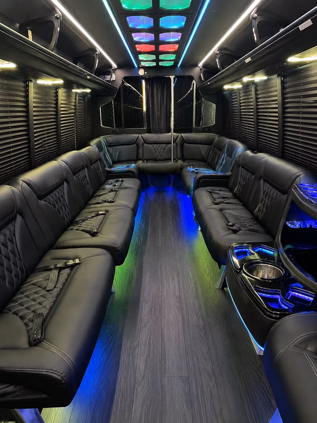 Detroit Winery Tour & Pub Crawl Transportation party bus interior