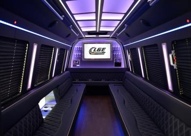 Farmington Hills 18 Passenger Limo Bus Interior