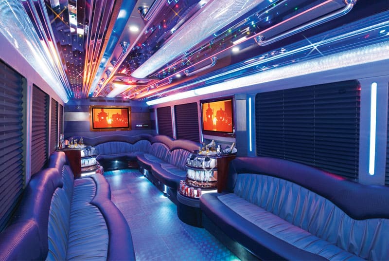 Farmington Hills 20 Passenger Party Bus Interior